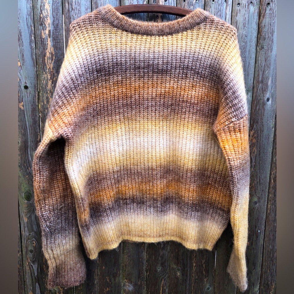 Rachel Zoe Sweater Multicolor Golden Brown  Sz Medium M
